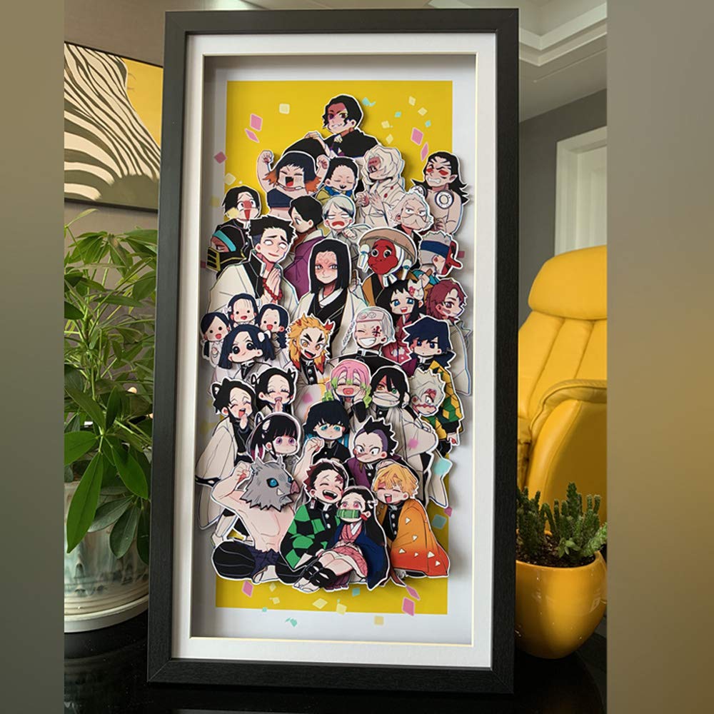 鬼滅の刃 竈門炭治郎 禰豆子 立体絵 飾り 絵飾り 壁飾り　３D フレーム付き Amazon.co.jp: AooCare 鬼滅の刃 竈門炭治郎 禰豆子 画 周辺